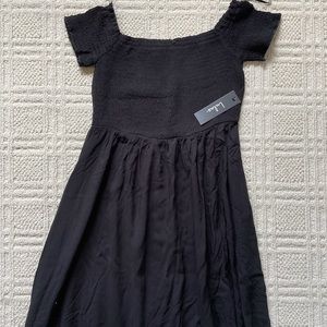 Lulu’s Black Smocked Maxi Dress